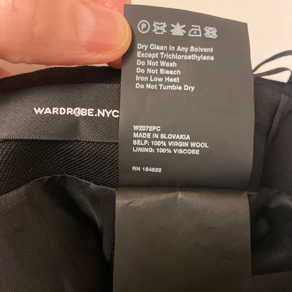 WARDROBE.NYC Black Column Mini Skirt - XS - BRAND NEW WITH TAGS - Picture 9 of 9